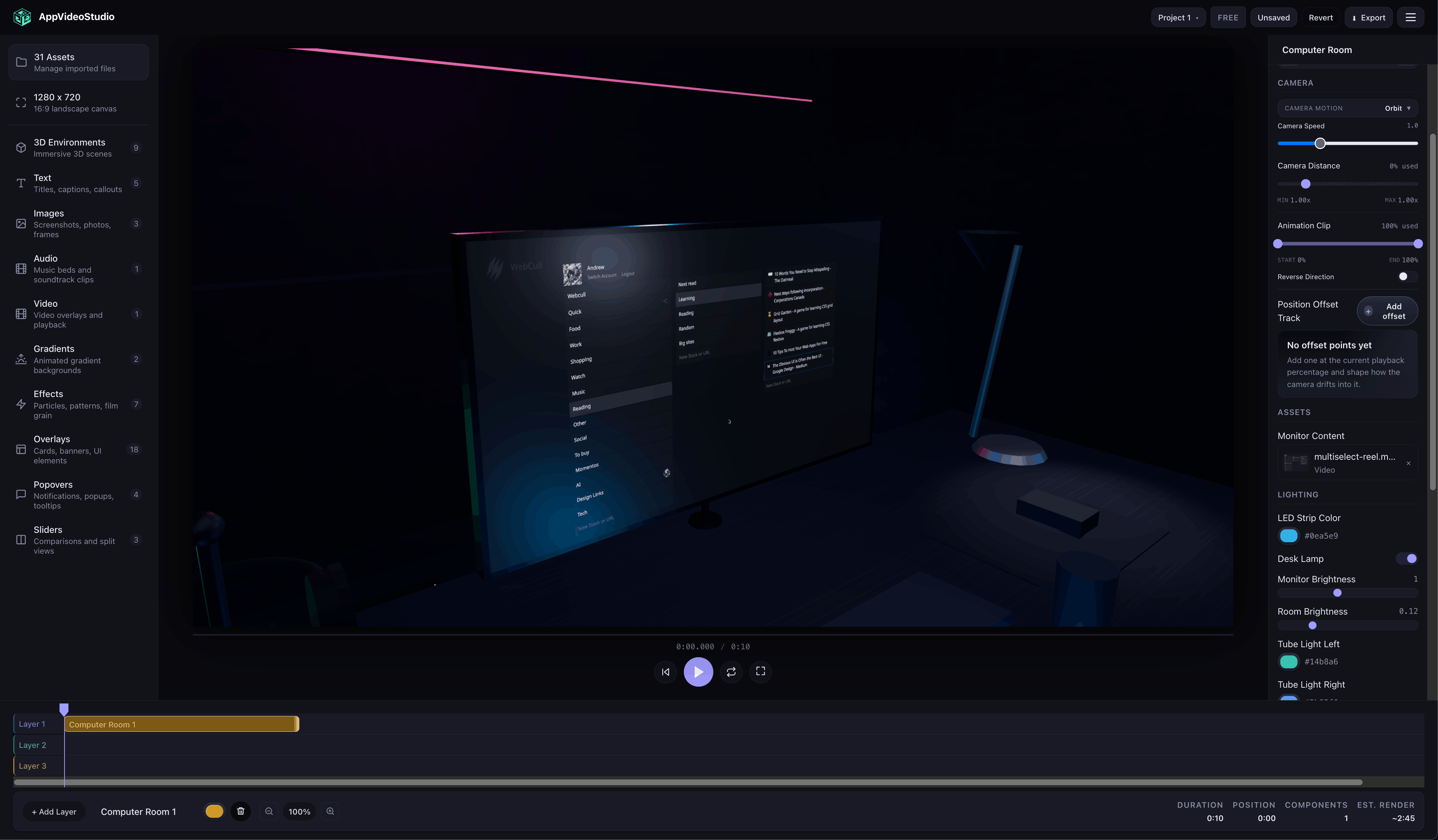 AppVideoStudio browser editor