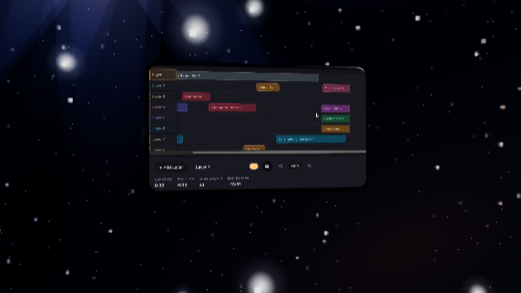 Outer space screen scene